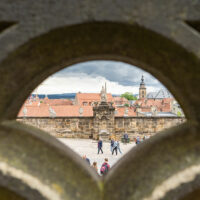 Fototour Bamberg: Domplatz; Blick durch Brüstung