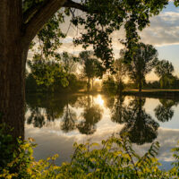 Am Regnitzufer; Sonnenaufgang; gelungener Tour-Abschlusss